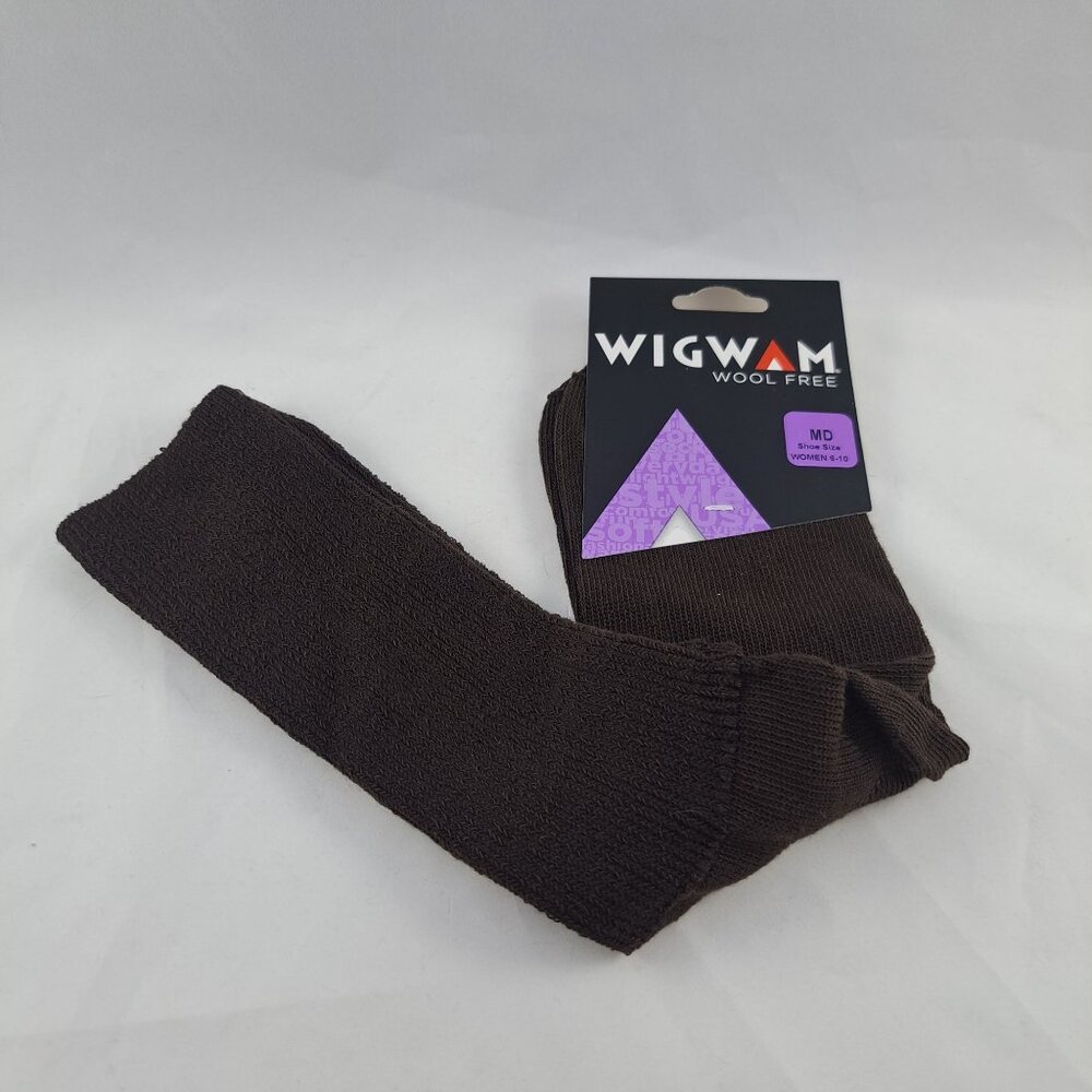 Wigwam Womens Wool Free Brown Socks Medium Size Comfortable